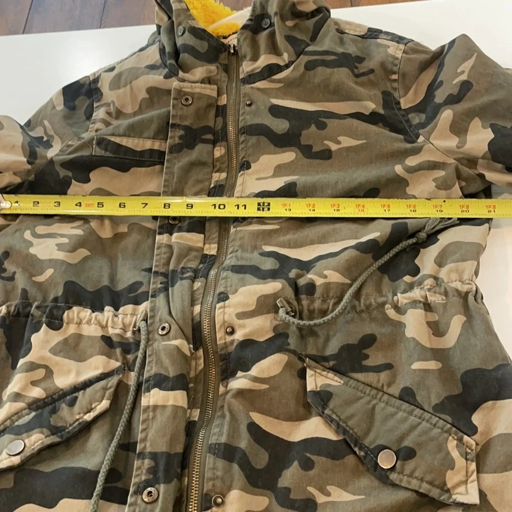 Ci Sono Camo Camouflage Military Utility Style Jacket Fleece Lining Medium - Picture 11 of 12